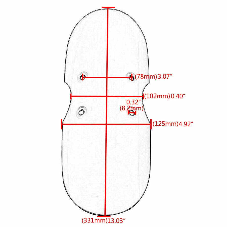 

A95E-Motorcycle Short Front Fender For Victory Bonneville T100 Scrambler Thruxton 90 01-16