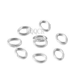 100-1000pcs Oval Golden/Silver Jump Rings & Split Rings Connectors for Diy Jewelry Making Bracelet Necklace Findings 4X5MM