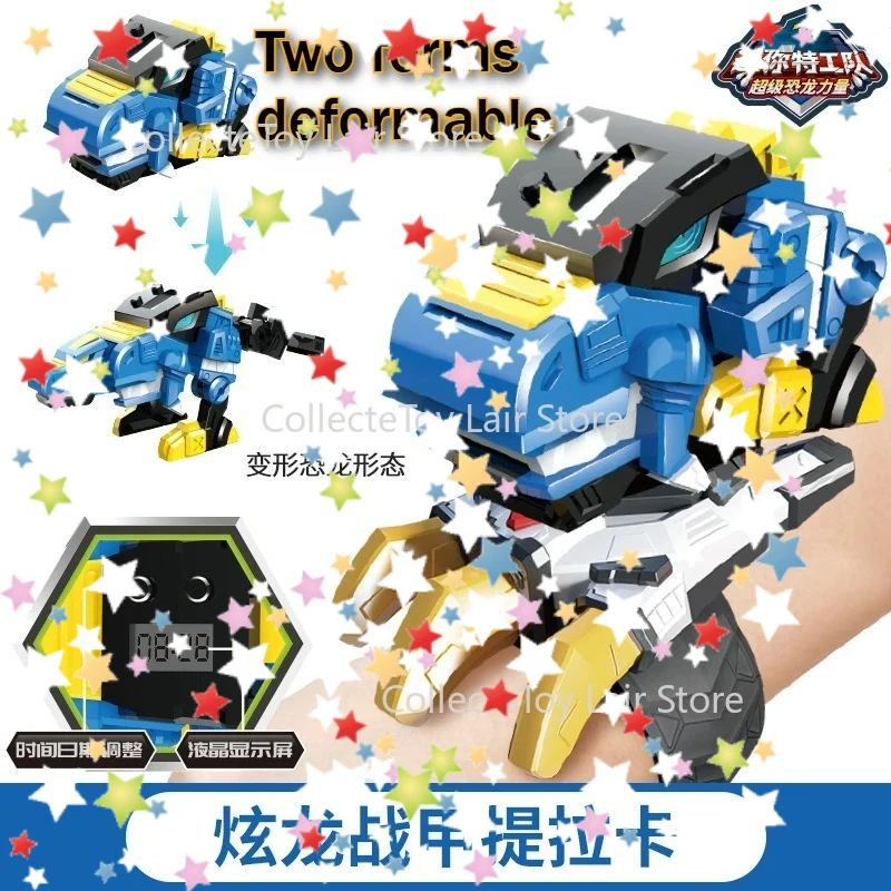 

2025 Mini Force TV Genuine Service Watch Toy Boy Mecha Robot Ruper Dinosaur Power Deformation Toy Suit Action Figures Kids Gifts