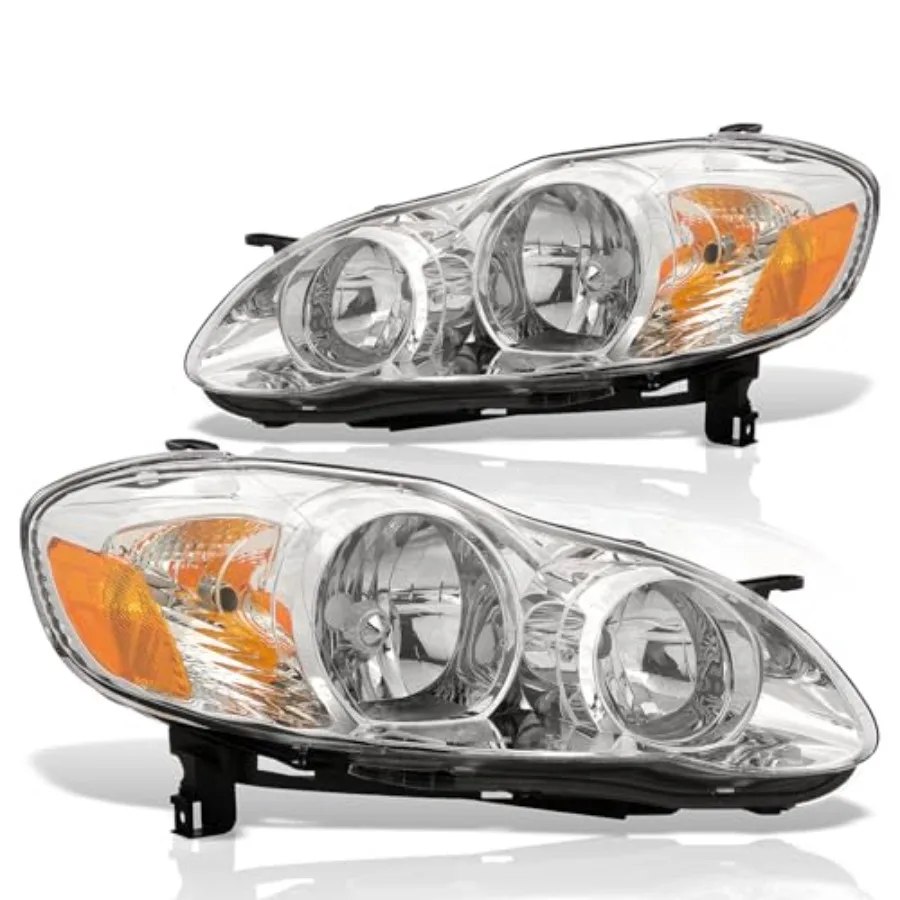 

Комплект фар-габаритов с хромированным корпусом, прозрачными линзами и янтарным отражателем, совместимый с заменяемыми элементами