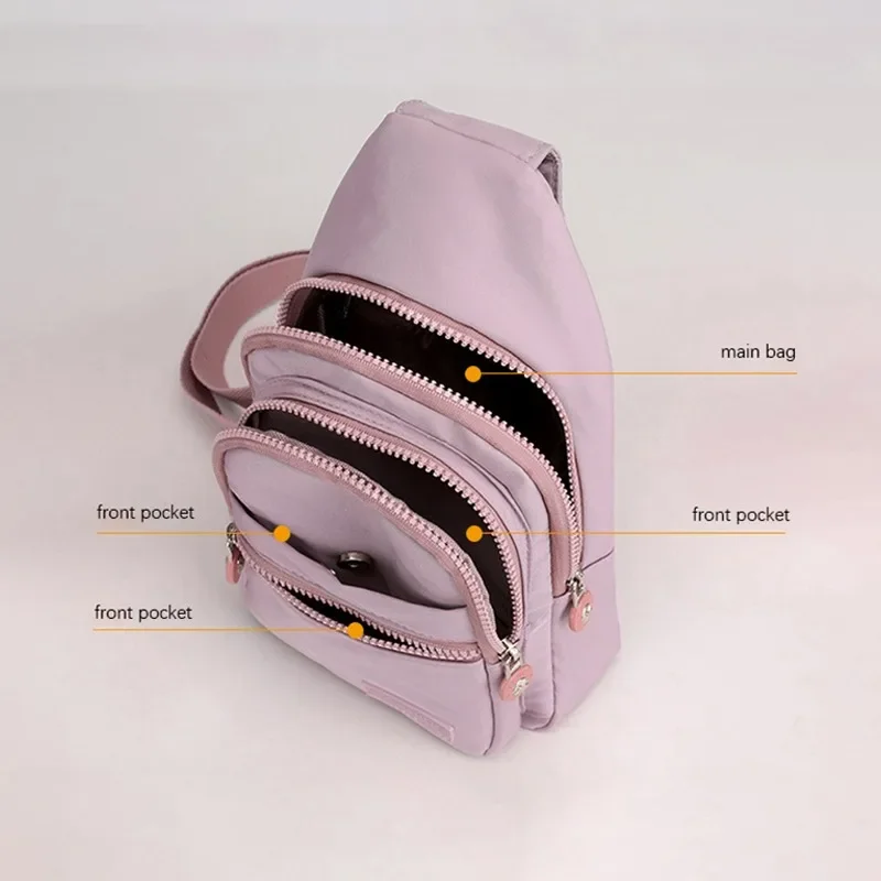 Women Bag Casual Chest Bags New Female Nylon Packs Sling Bag Crossbody Outdoor Sport Shoulder Chest Daily Messenger Pack Bolsa