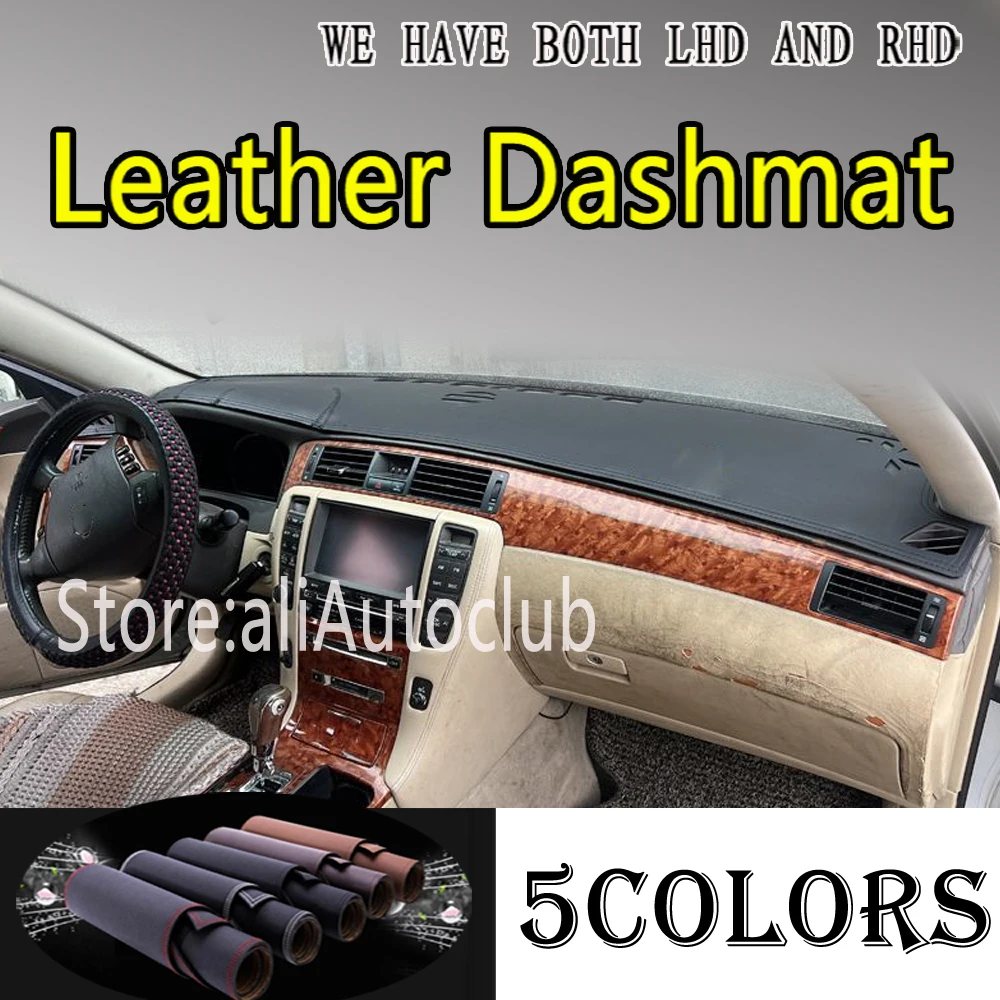 Leather Dashmat Suede Dashboard Cover Pad Dash Mat Carpet Car Accessories Nonslip For Toyota Crown Royal S180 180 2003 - 2007