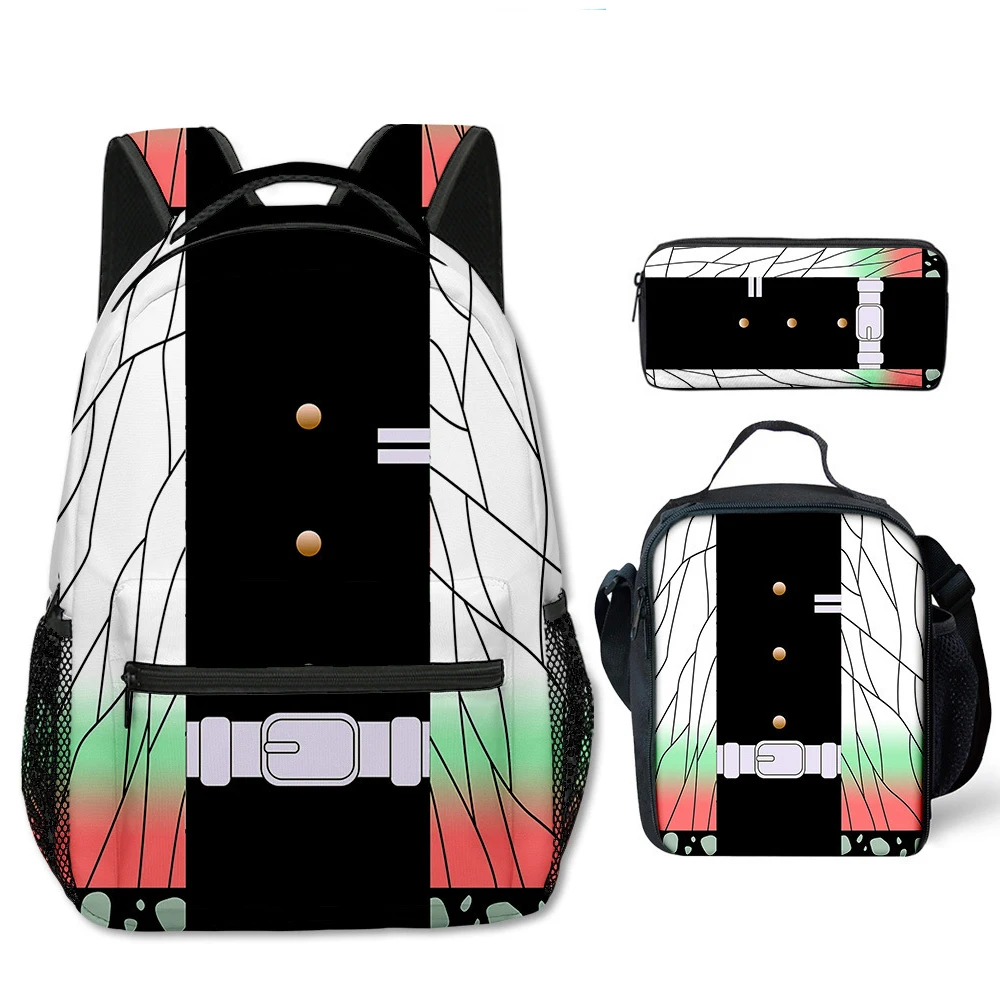 

Trendy Popular Funny Anime 3D Print 3pcs/Set student School Bags Travel Notebook Backpack Crossbody Lunch bag Pencil Case