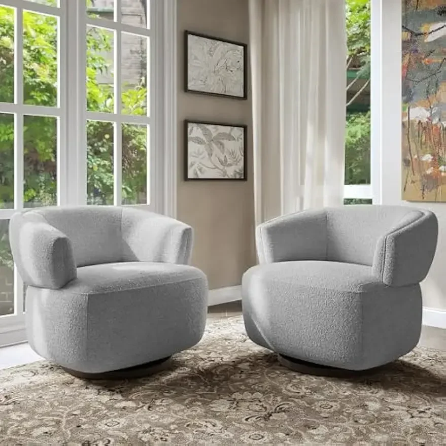 

Swivel Accent Chair Set of 2，Triple Reinforced Structure Swivel Chair，Modern Club Chair
