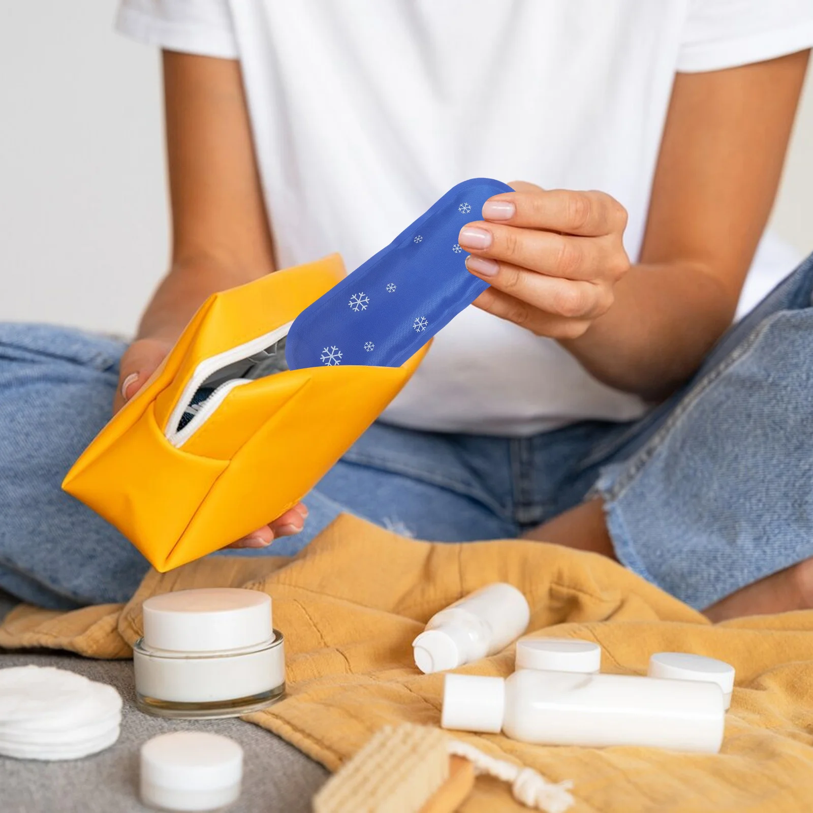 

2 шт., пакеты со льдом для охлаждения инсулина, портативный синий 75 г, многоразовый гель с контролем температуры для лекарств, путешествия, охладитель для хранения