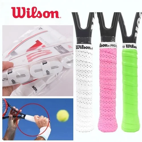 24/12 Uds. Wilson pegamento de mano raqueta de tenis cinta de agarre banda para el sudor antideslizante PU raqueta de bádminton mango agarre banda para el sudor agarre de absorción