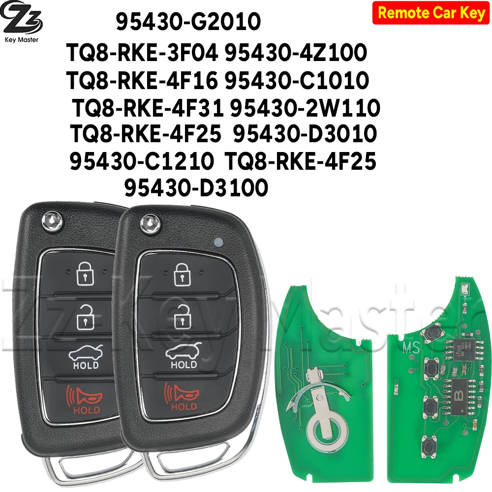 

Zz 95430-G2010/4Z100/C1010/2W110/D3010/C1210/D3100 No Chip Car Remote Key For Hyundai SanteFe 2013-2016 Sonata 2014-2018 touson