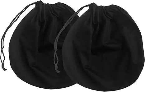 2 Pack Motorcycle Helmet Bags, Lightweight Helmet Storage Carrying Bags for Sport Riding and Travel (Black)