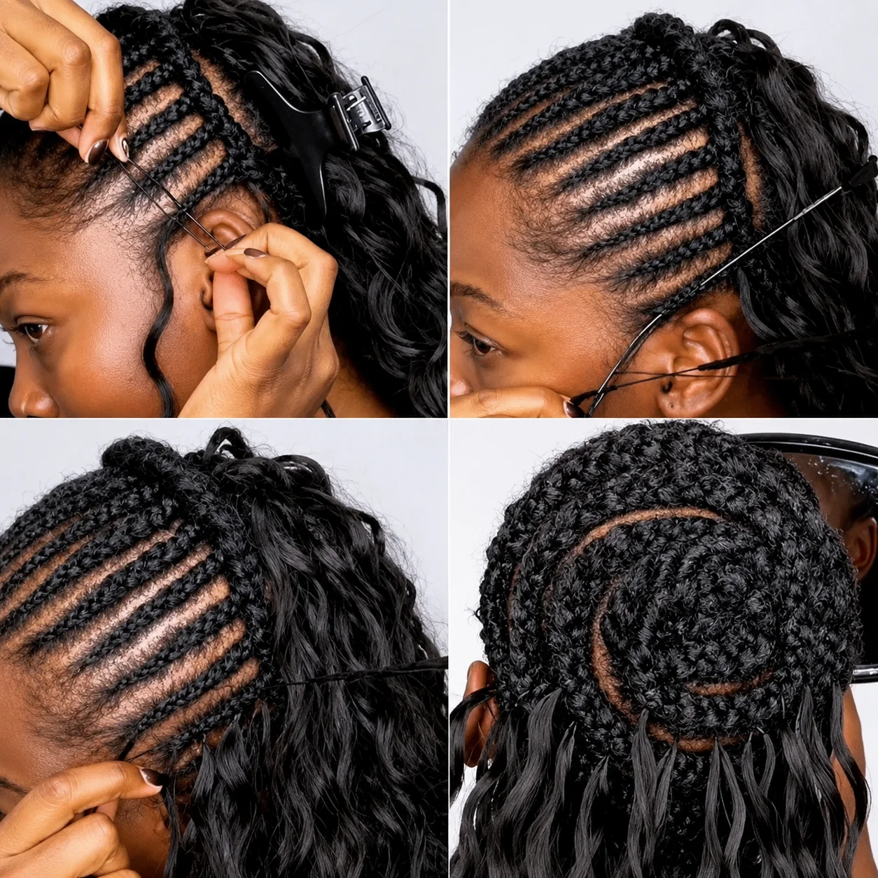 Pre Separated Body Wave Miracle Knots Crochet Human Hair Feather Extensions for Boho Braids Knotless Invisible Crochet Hair for Black Women Natural Black 100 Percent Human Hair Lightweight Soft Fluffy Natural Looking Reusable Hair Extensions Easy Beginner