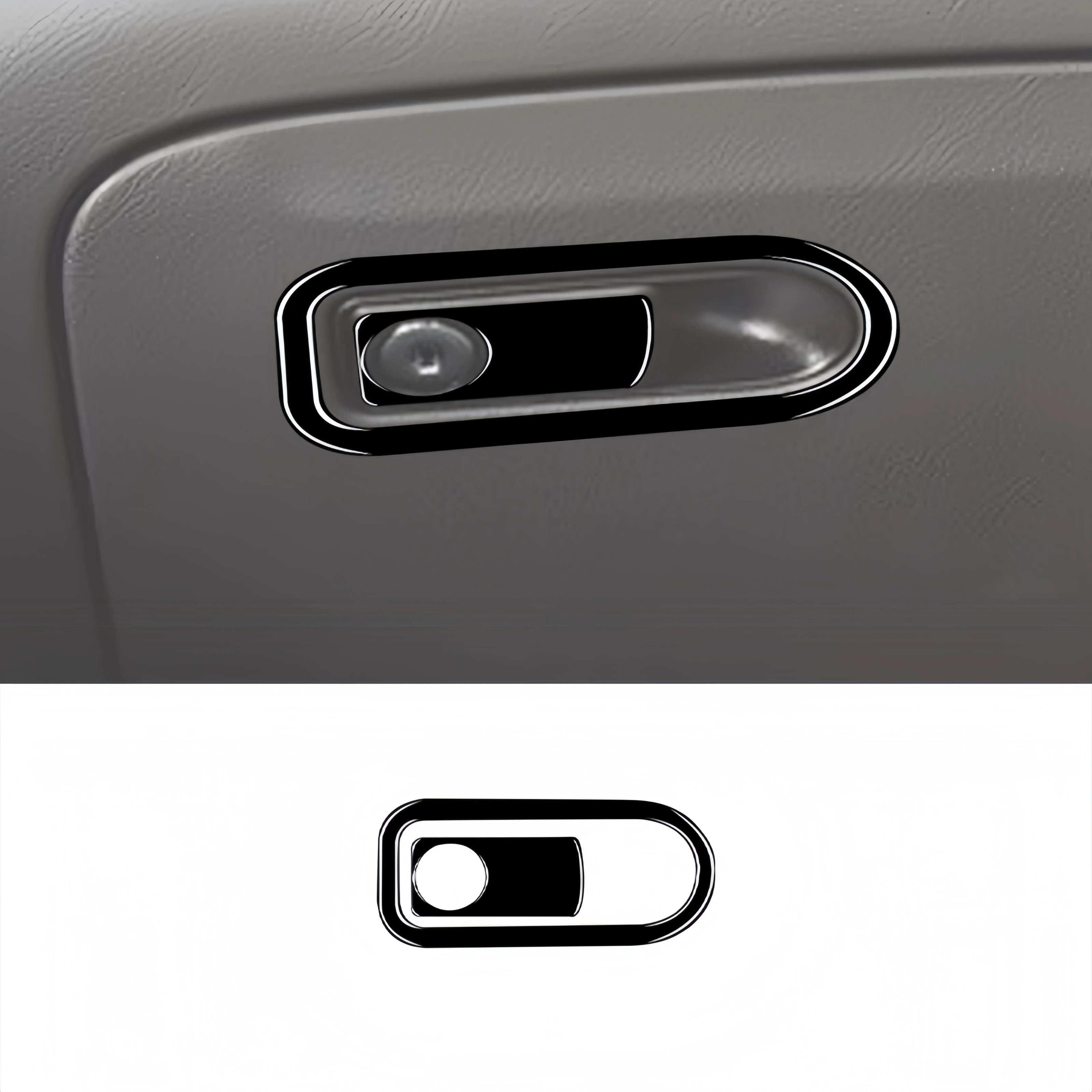 

For Mercedes W205 Benz C Class GLC 2014-20 Piano Black Car Co-pilot Glove Box Switch Panel Trim Cover Decor Sticker Auto Zubehör