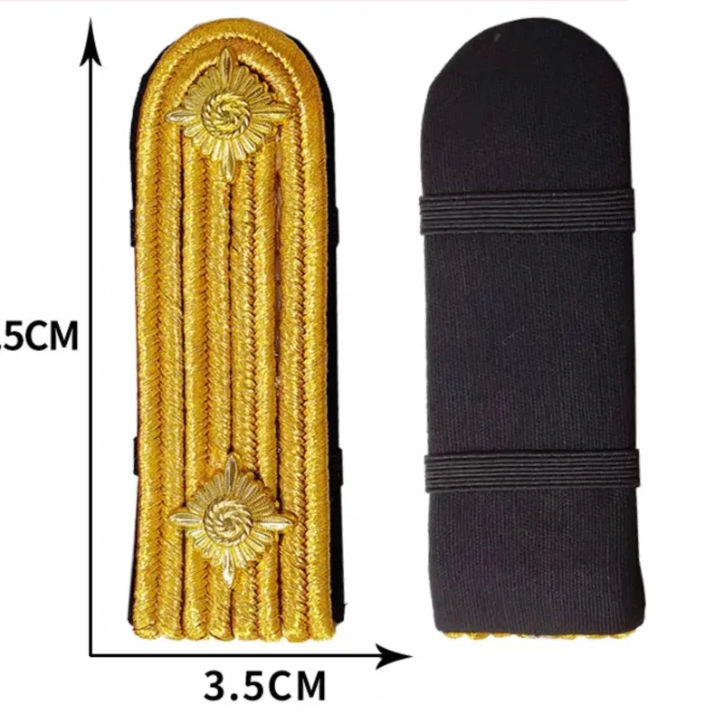 

Imported Wire Epaulettes Security Shoulder Badges Aviation Shoulder Board Seafarer Captain's Mark Military Epaulet Accessories