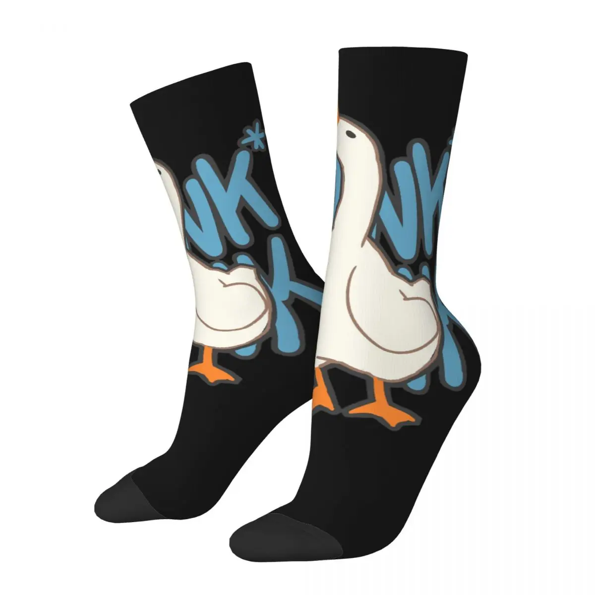 Happy Funny Men's compression Socks Honk Honk Mother Vintage Harajuku Untitled Goose Game Hip Hop Novelty Casual Crew Crazy Sock