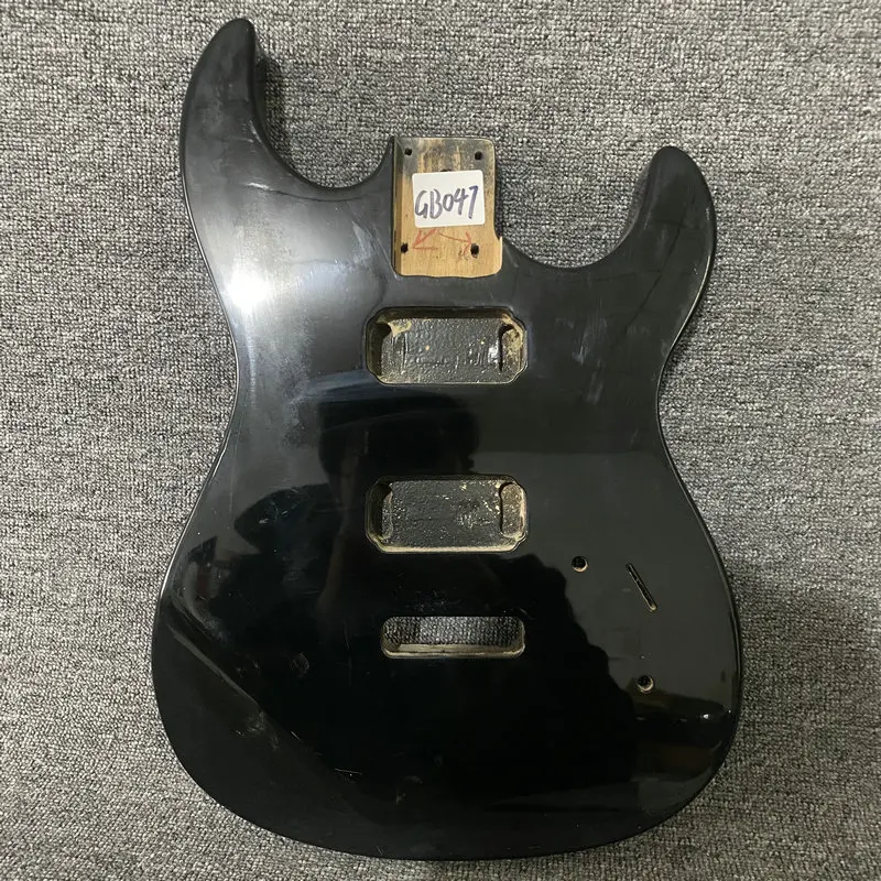 GB047 ST Guitar Body Unfinished for 6 Strings Electric Guitar DIY Replace Solid Wood 2 Humbucker Pickups