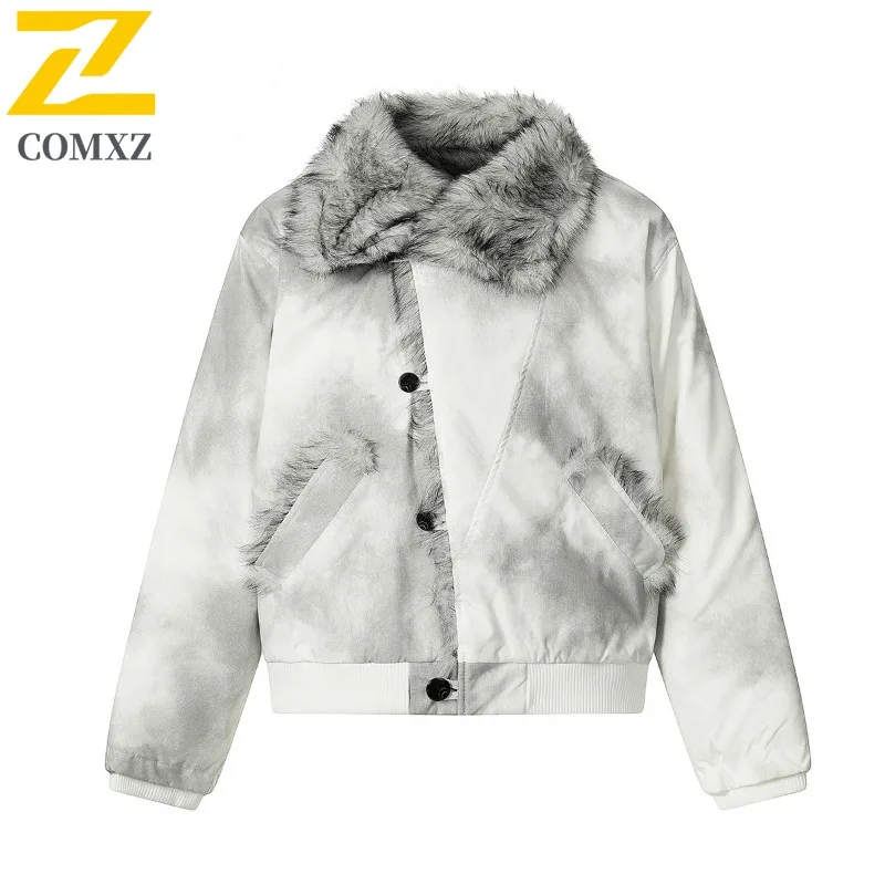 

COMXZ Мужская хлопковая стеганая куртка, толстая теплая корейская модная парка для поездок на работу, удобные зимние куртки высокого качества для катания на лыжах