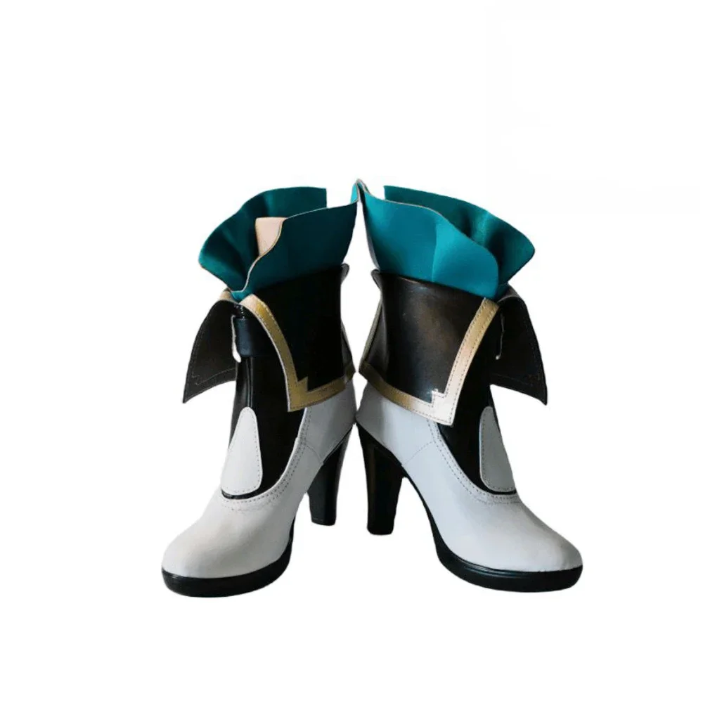 Game Honkai: Star Rail Firefly Cosplay Shoes Adult Women Lolita Blue High Heels Boot Halloween Carnival Party Costume Prop
