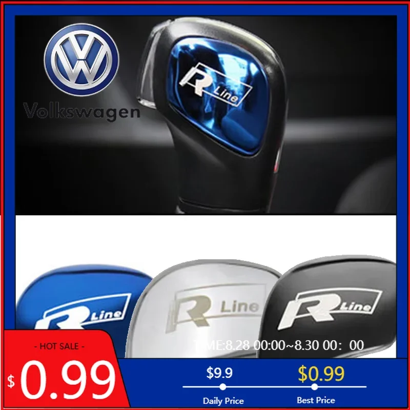

VW 2026 Hot 1pair Alloy Car Gear Shift Knob Decals Sticker for VW Magotan CC Golf 7 T-ROC C-TREK Touran Beetle Passat Atlas Up!