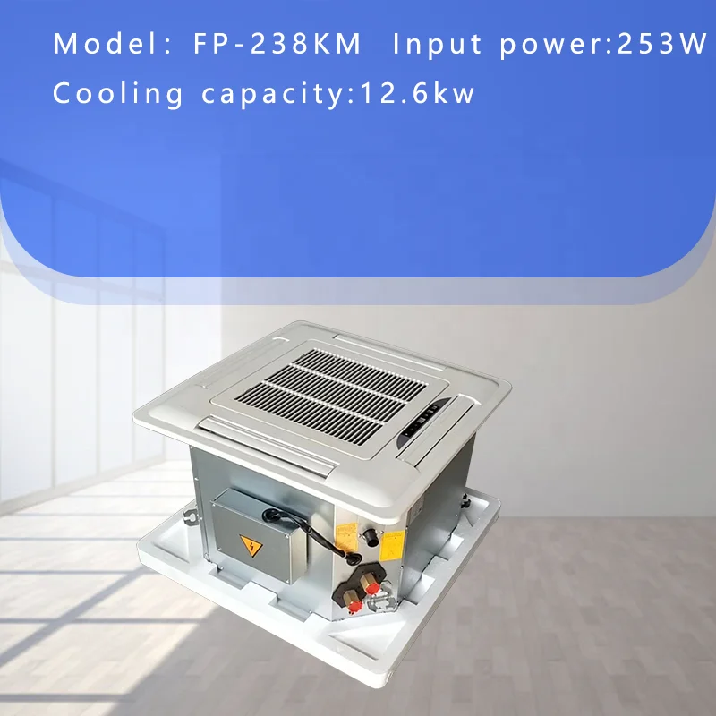 Aan het plafond gemonteerde kanaalventilatorconvector met DC-motoren Klemstijl Industriële geluidsarme cassette-airconditioner