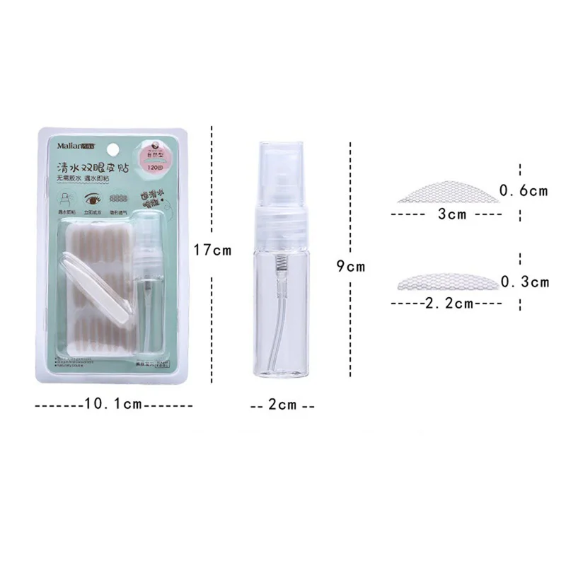 120pcs Natural Eye-Lift Mesh-Lace Invisible Double-fold Eyelid Sticker Transparent Invisible Self-adhesive Eyelid Tape Sticker