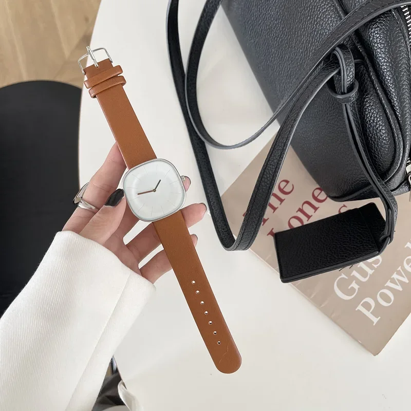 Relojes de pulsera de cuarzo a la moda para mujer, reloj cuadrado Premium, diseño coreano Simple, correa de muñeca de lujo