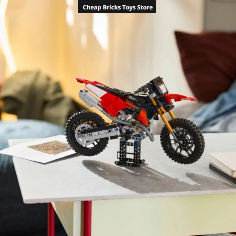 Christmas Gifts for Adults Toys 457pcs Moc Off Road Motocross Dirt Bike Bricks Building Blocks Technical Racing Motorcycle Model