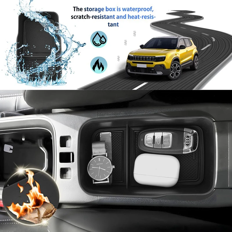 Centre Console Organiser Armrest Storage Box Tray For Jeep Avenger EV 2023 2024 Glove Box Interior Accessories