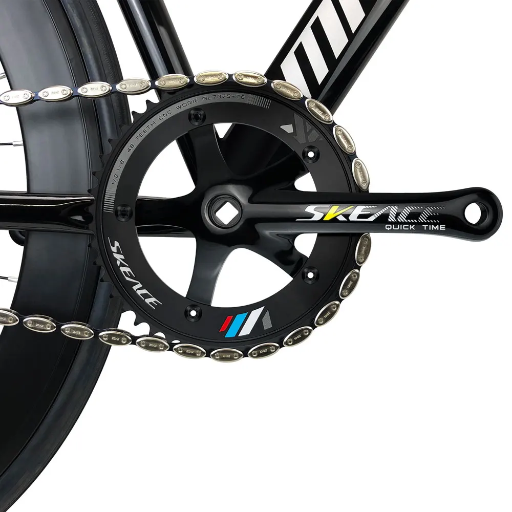 

SKEACE Single Speed Fixie/Folding Bike Crankset 48T 144BCD 165mm Spindle Square Hole Bottom Bracket Bicycle accessories