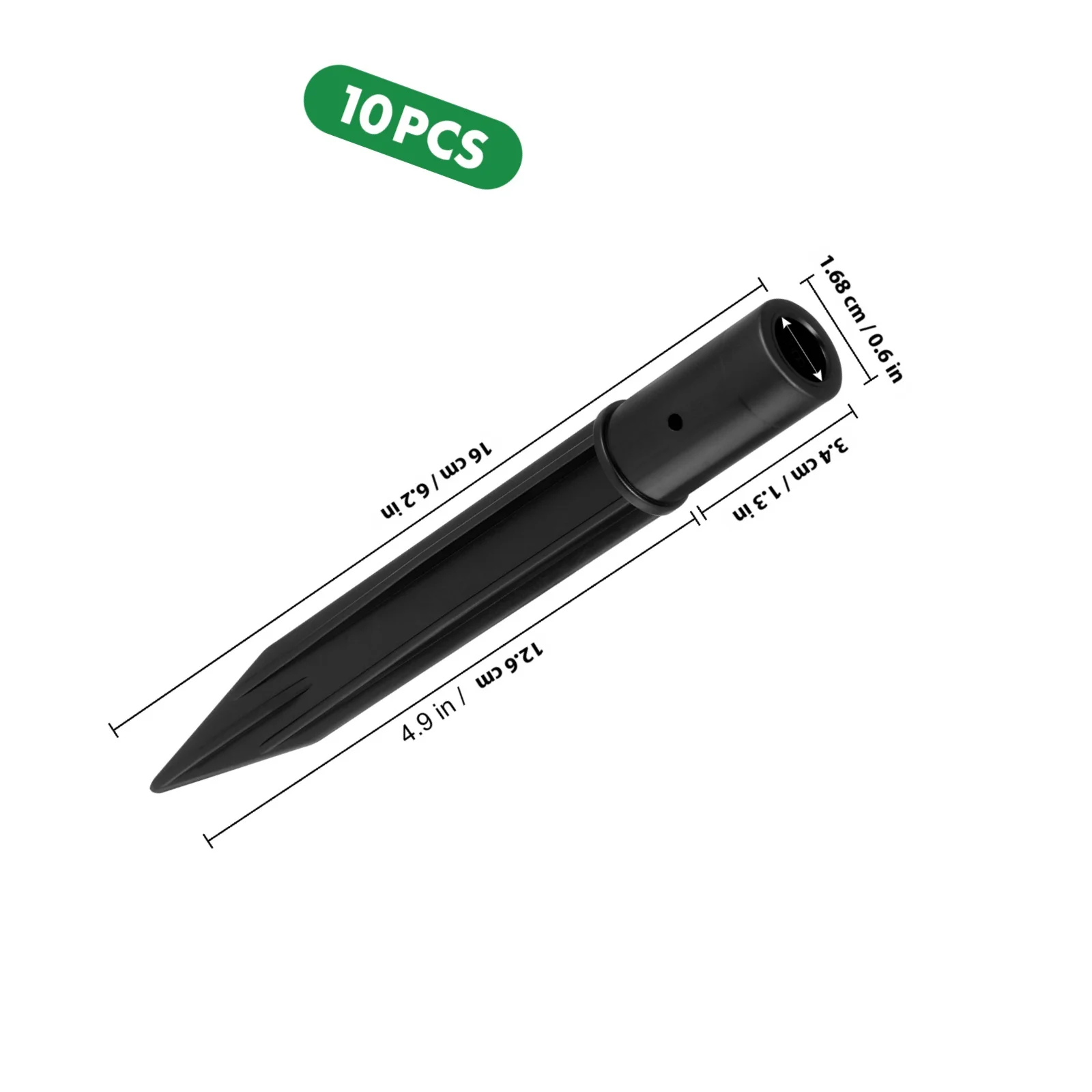 10 قطعة أوتاد ضوء الشمس في الهواء الطلق Abs البلاستيك استبدال المسامير لأضواء الحديقة المشهد ساحة مسار مصابيح أرضية قابلة لإعادة الاستخدام