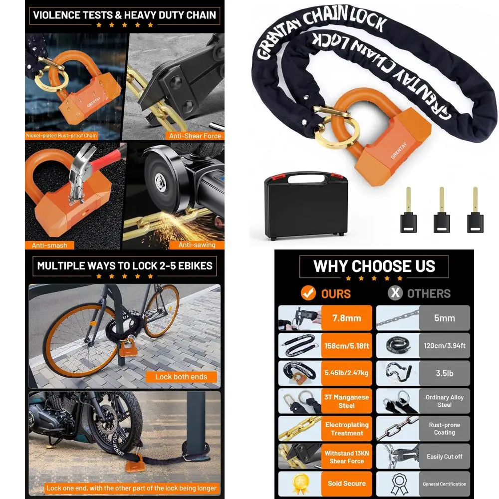 Bike Chain Lock 5.1…