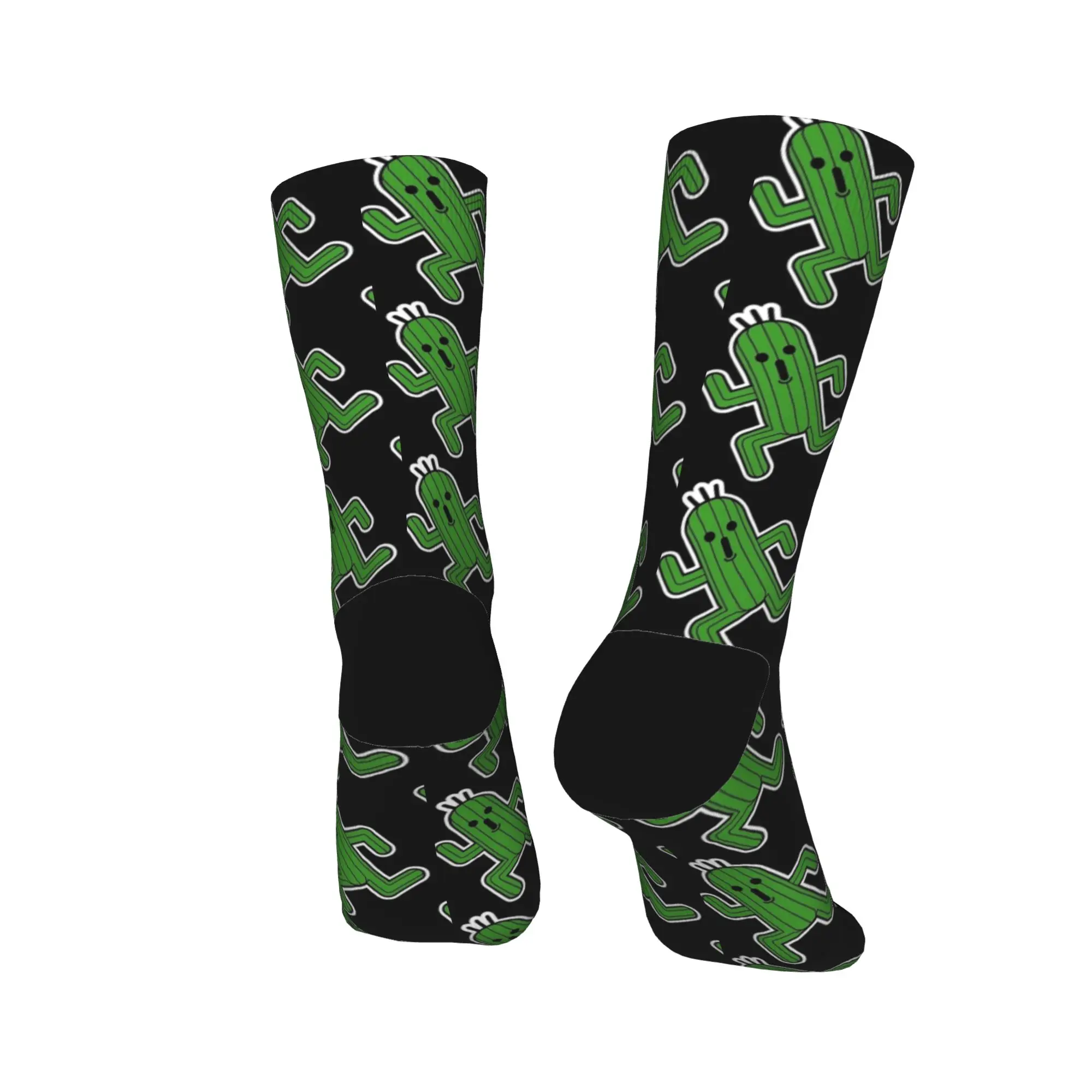 Final Fantasy Cactuar Stockings  Gothic Socks Men Warm Soft Socks Autumn Cycling Pattern Anti Bacterial Socks Birthday Present
