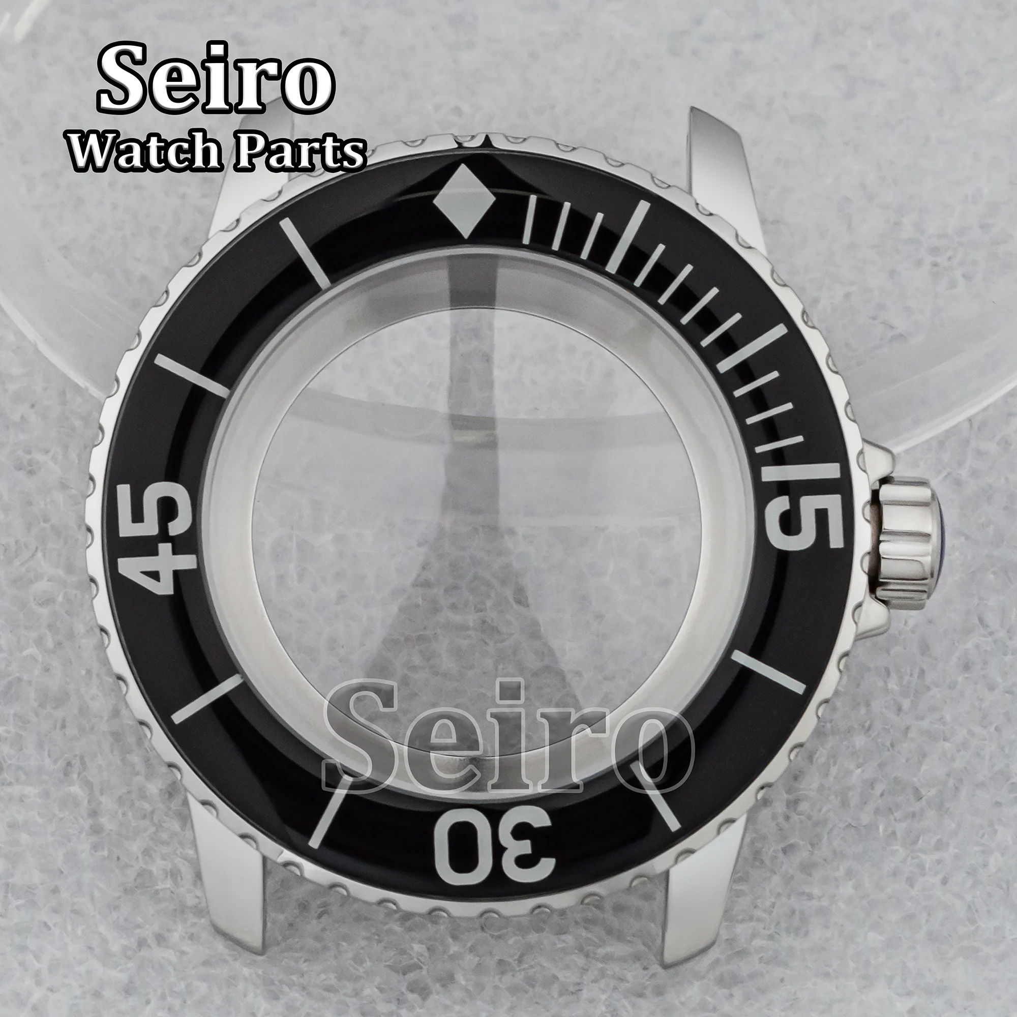 

For Fifty Fathoms Watch Case Dial 100m Waterproof Stainless Steel Watch Case fit NH35 NH36 Movement Replacements NH35 Case 45mm
