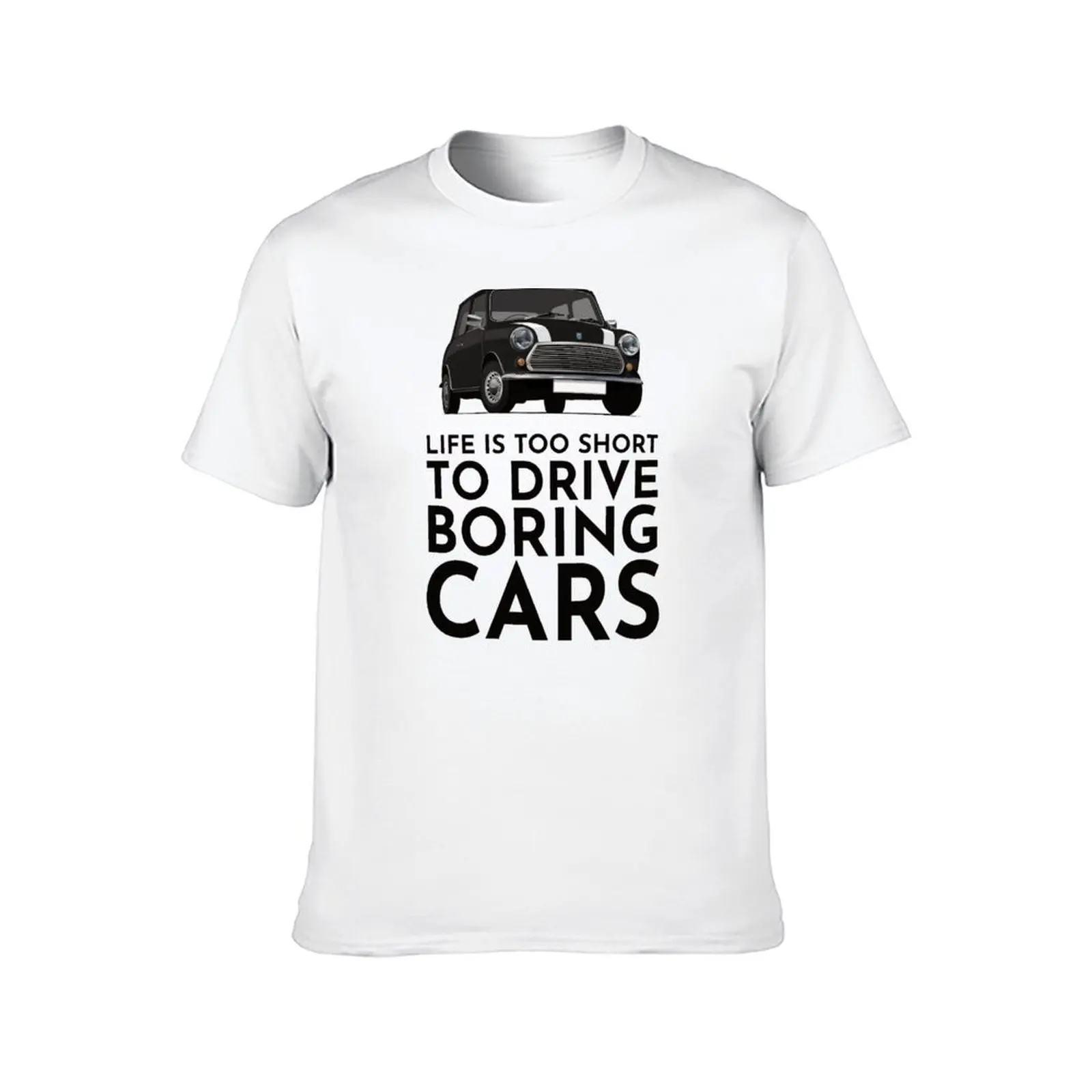 الحياة قصيرة جدًا لقيادة السيارات المملة - تي شيرت بلاك أوستن موريس ميني تي شيرت مطبوع حسب الطلب #2