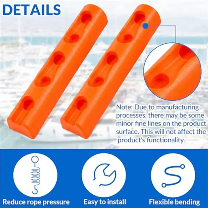 VEHO-Boat Dock Line Snubber 2 Pack Marine Mooring Line Snubbers Anchor 5 Hole Protector