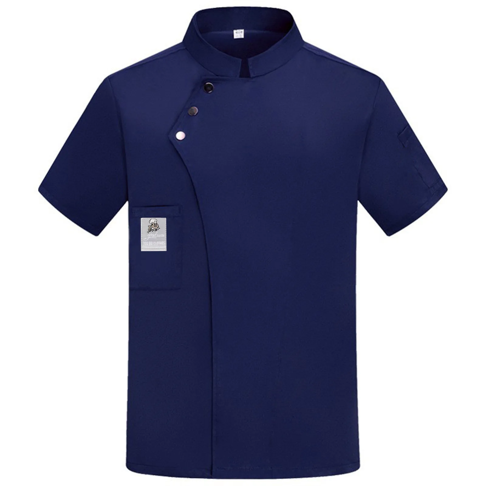 New Chef Uniform Short Sleeve Top Unisexy Breathable Chef Work Clothes Western Restaurant Hotel Back Kitchen Catering Work