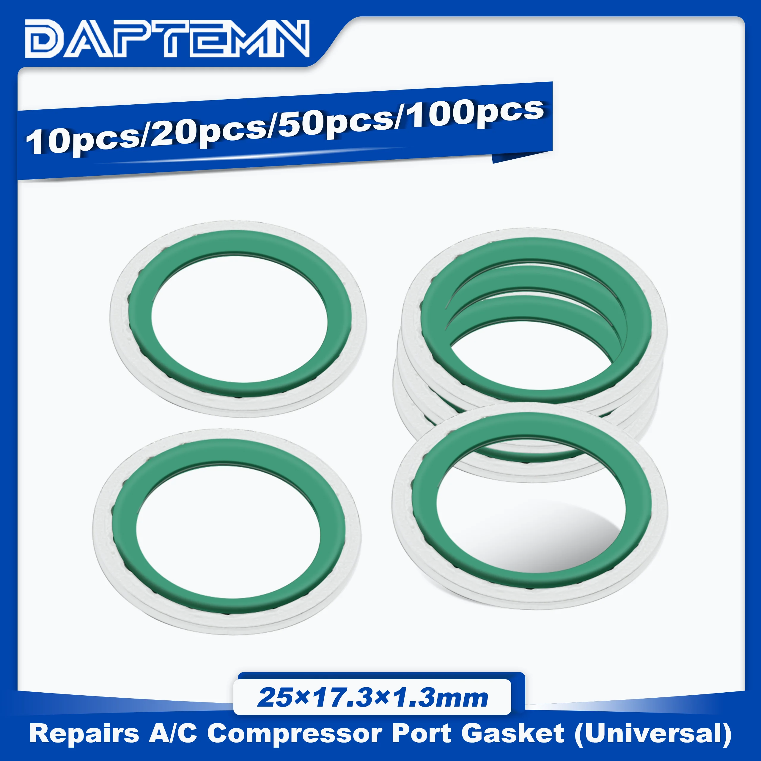 

Car Air Conditioning Compressor Bonded Seal Washers, A/C System Compressor Port Gasket Universal Crush Washers (25x17.3x1.3mm)