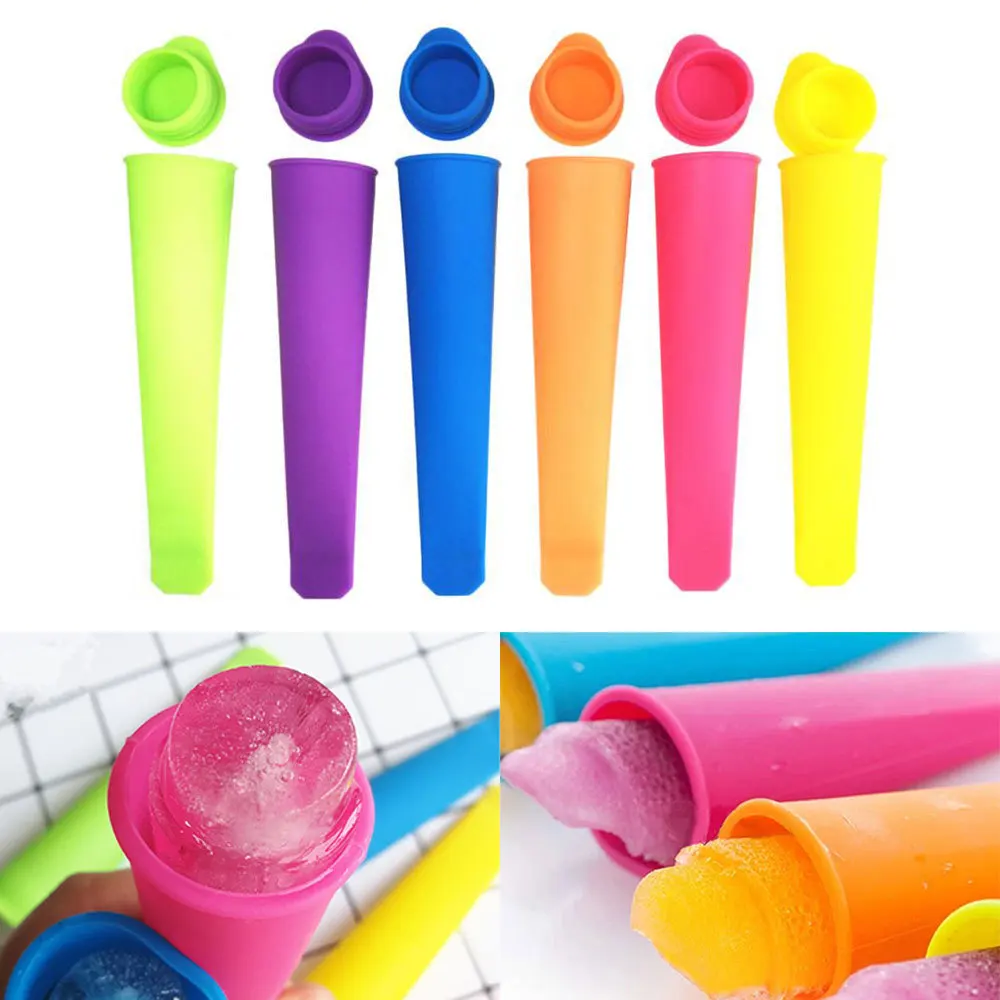 1/5/10/20pcs Ice Cream Pole Molds Silicone Icy Pole Jelly Pop Practical DIY Popsicle Tools Summer Kid Children's Ice Cream Maker