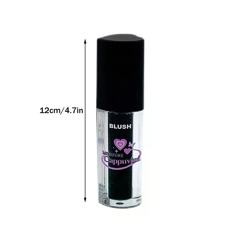 Cappuvini Czarny Płynny Róż do Policzków, Ust i Oczu Zmieniający Kolor, Kryształowy Nawilżający Róż, Transparentny Żel Zmieniający Kolor, Kremowy Róż