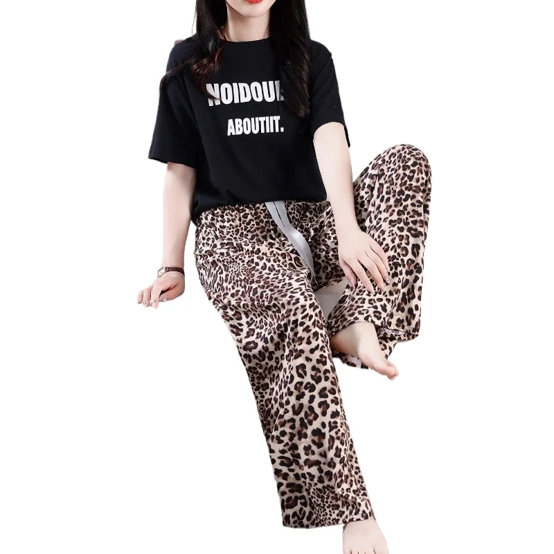 

Artificial Cotton Pajama Pants Home Loose Wide-leg Pants Can Be Worn Outside Trousers Women's Cotton and Silk Extended Trousers