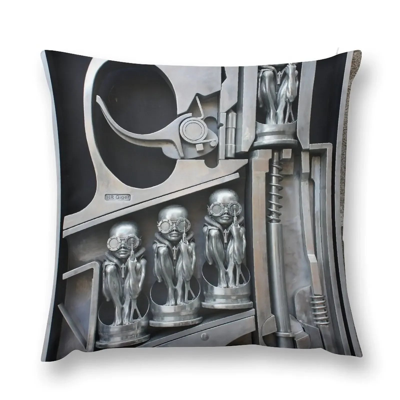 

H. R. Giger Museum - Entrance Statue. Gruyeres, Switzerland Throw Pillow christmas ornaments 2025 Room decorating items pillow