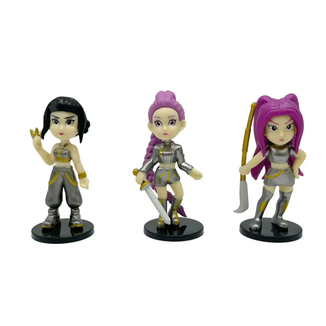 Q versão kpop demon hunters superstar rumi mira zoe acrílico pvc figura de ação brinquedo anime estatueta boneca para fãs presente brithday