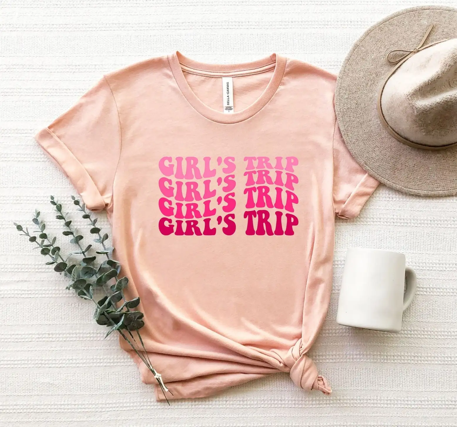 Girls Trip T Shirt Girl'S Vacation Summer Bachelorette Sister 2023 Weekend