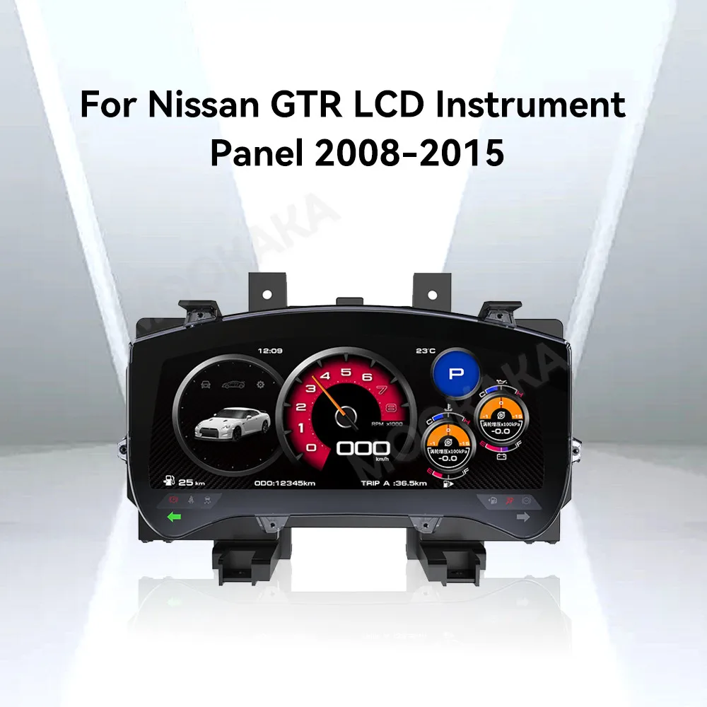 Car LCD Dashboard For Nissan GTR 2008-2015 Digital Cluster Instrument Panel Cockpit Multifunctional Speedometer
