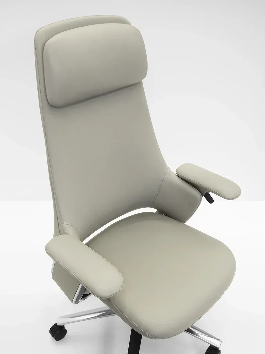 First layer scalper leather multi-function adjustment wire control tilting back office chair