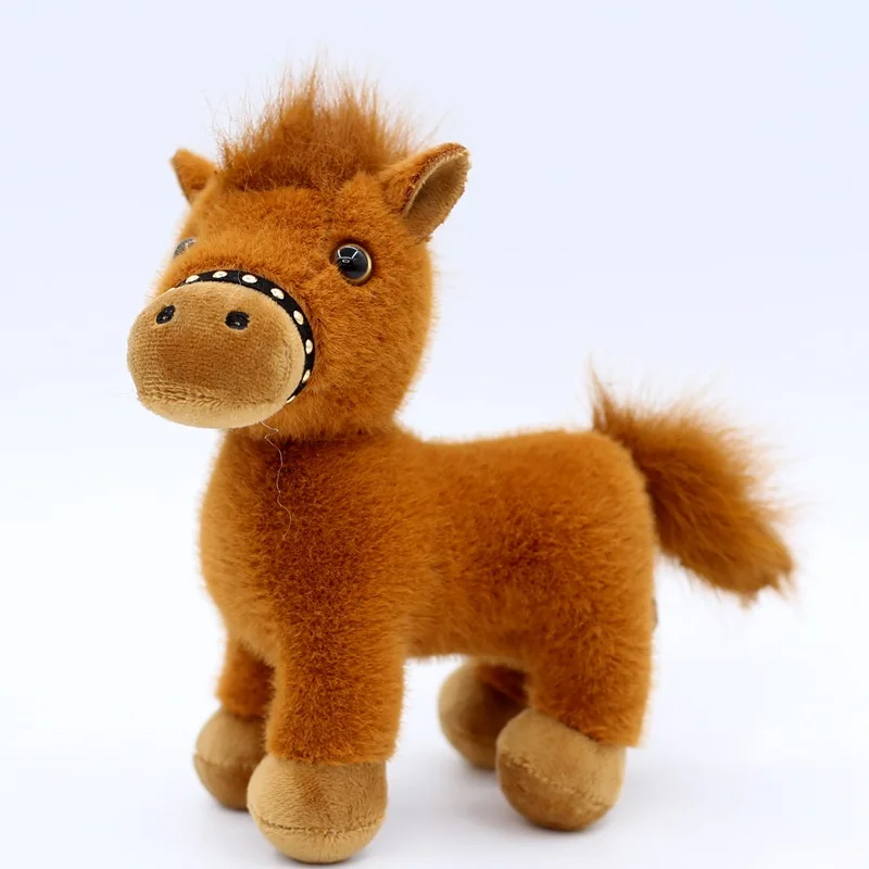 

20cm 15pcs Wholesale Plush Toy Rotatable Simulated Doll Zodiac Horse Ornament Ragdoll Doll Year Of The Horse Mascot