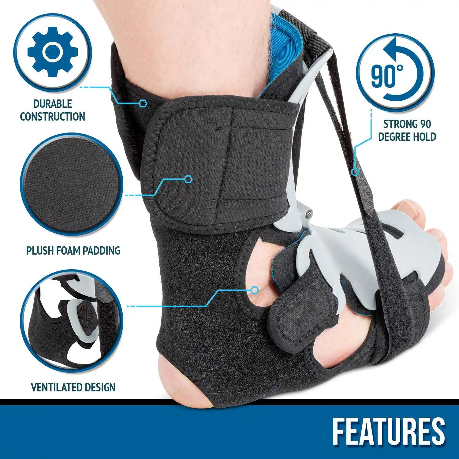 Plantar Fasciitis Night Splint Foot Support Boot for Fascia Tendon and Calf Stretching Heel Bone Spur Arch Pain HOT