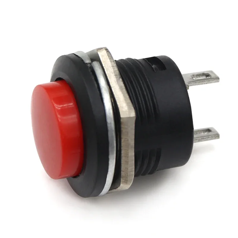 10Pcs Momentary Push Button Chuyển 16Mm Momentary 6A/125VAC 3A/250VAC Vòng Thiết Bị Chuyển Mạch R13-507 Màu Đỏ Đen màu Xanh Lá Cây Màu Trắng Xanh