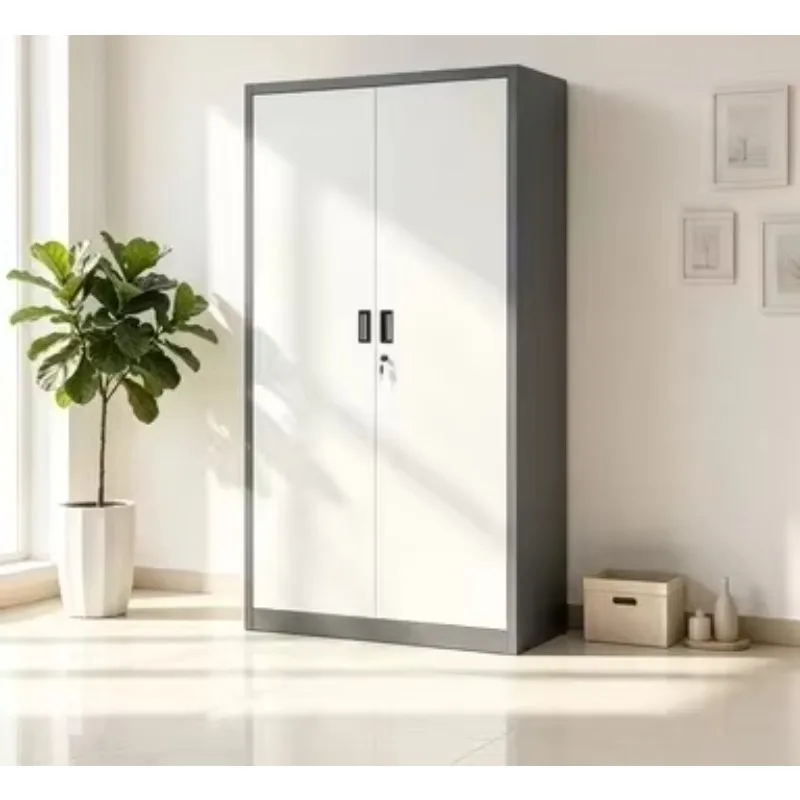 Hot Selling Metal Durable Steel 2 Swing Door Filing Cabinet with Adjustable Shelves Lockable Metal for Office Home Storage