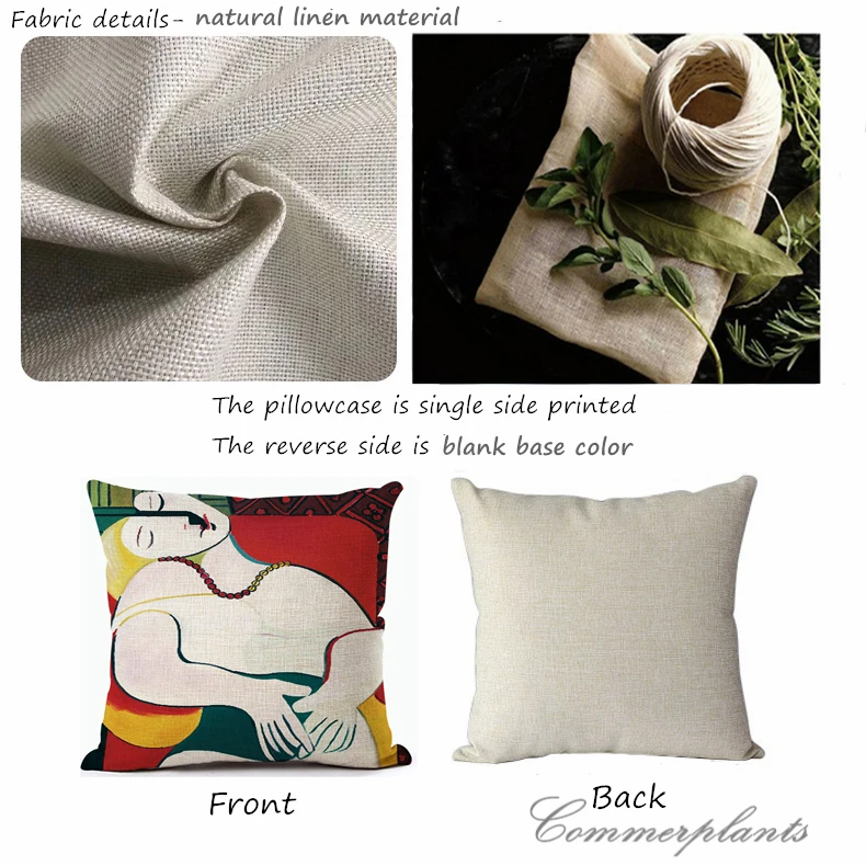 Brand New Abstract Classical Picasso Portrait Painting Pillows Case Linen Decorative Art Throw Pillows Sofa Couch Seat Cushions