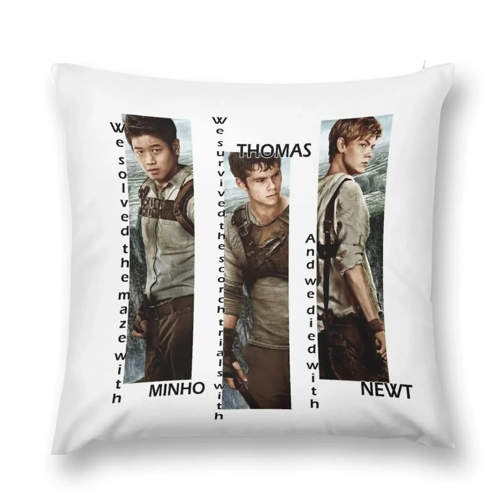 Maze Runner - Minho, Thomas, Newt Throw Pillow Room decorating items Embroidered Cushion Cover pillow