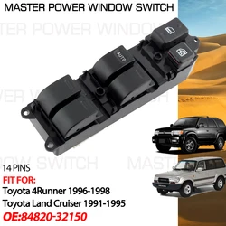 14Pins For Toyota 4Runner N180 Hilux SW4 1996 1997 1998 Land Cruiser J80 1991-1995 Master Power Window Switch Lifter 84820-32150