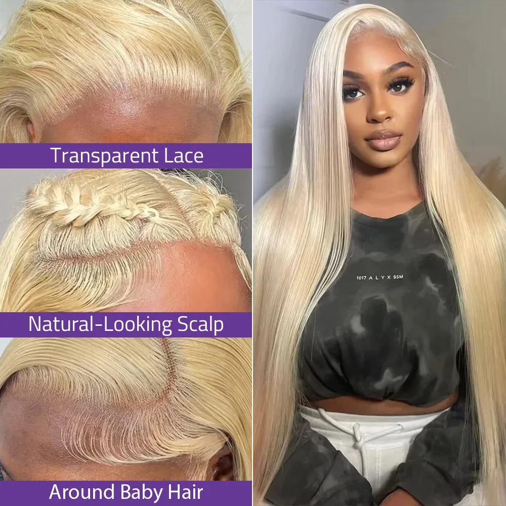 13x4 13x6 HD transparente 613 rubio miel peluca con malla Frontal para mujeres pelucas de cabello humano de color Frontal de encaje recto brasileño